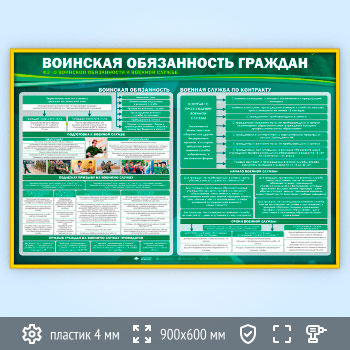 Стенд «Воинская обязанность граждан» (VU-09-GOLD)